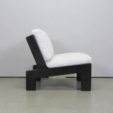 Brutalist oak lounge chair by Esko Pajamies for ASKO, Finland 1970s
