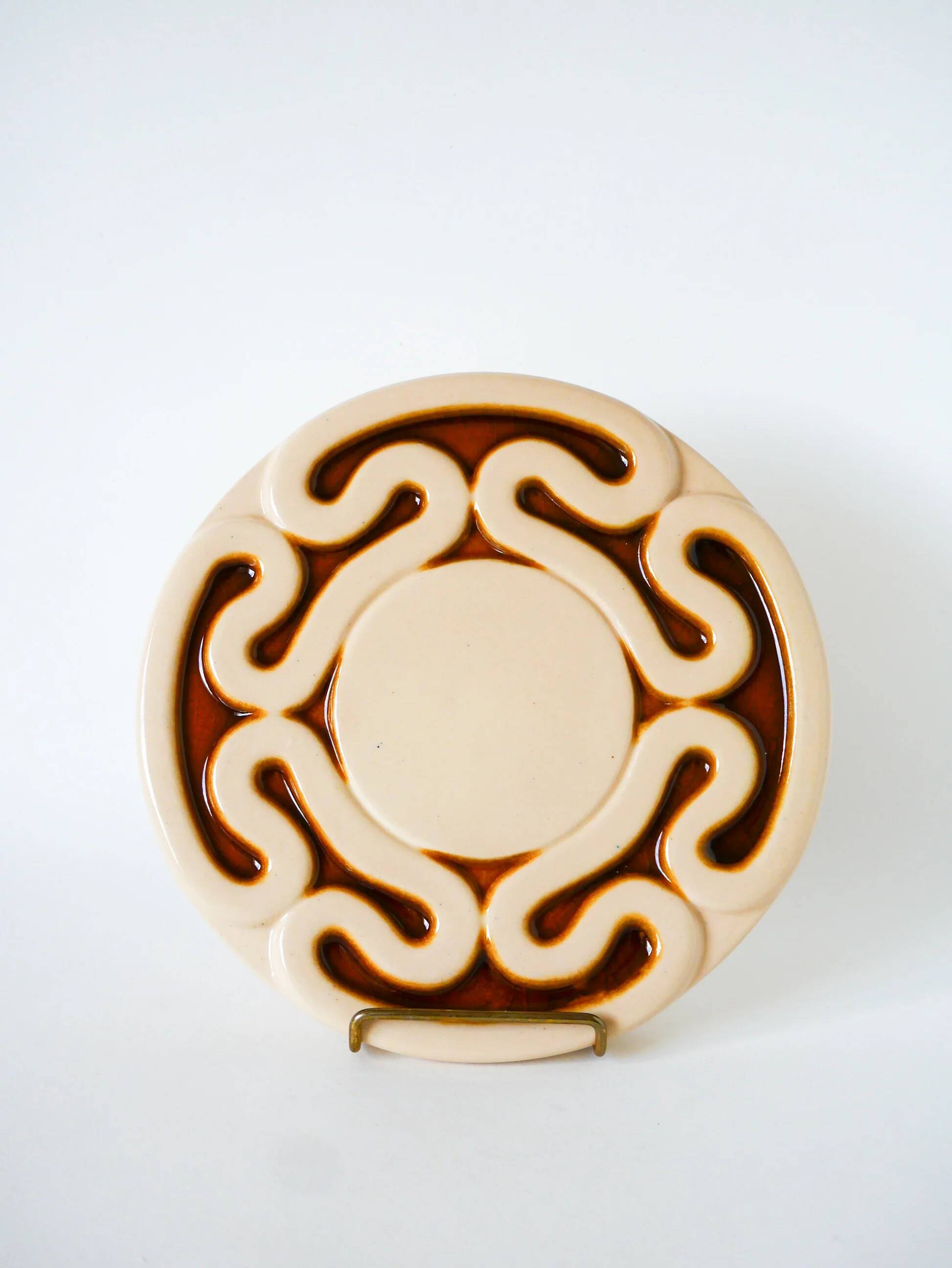 Dessous de plat en céramique, jaune, 1930