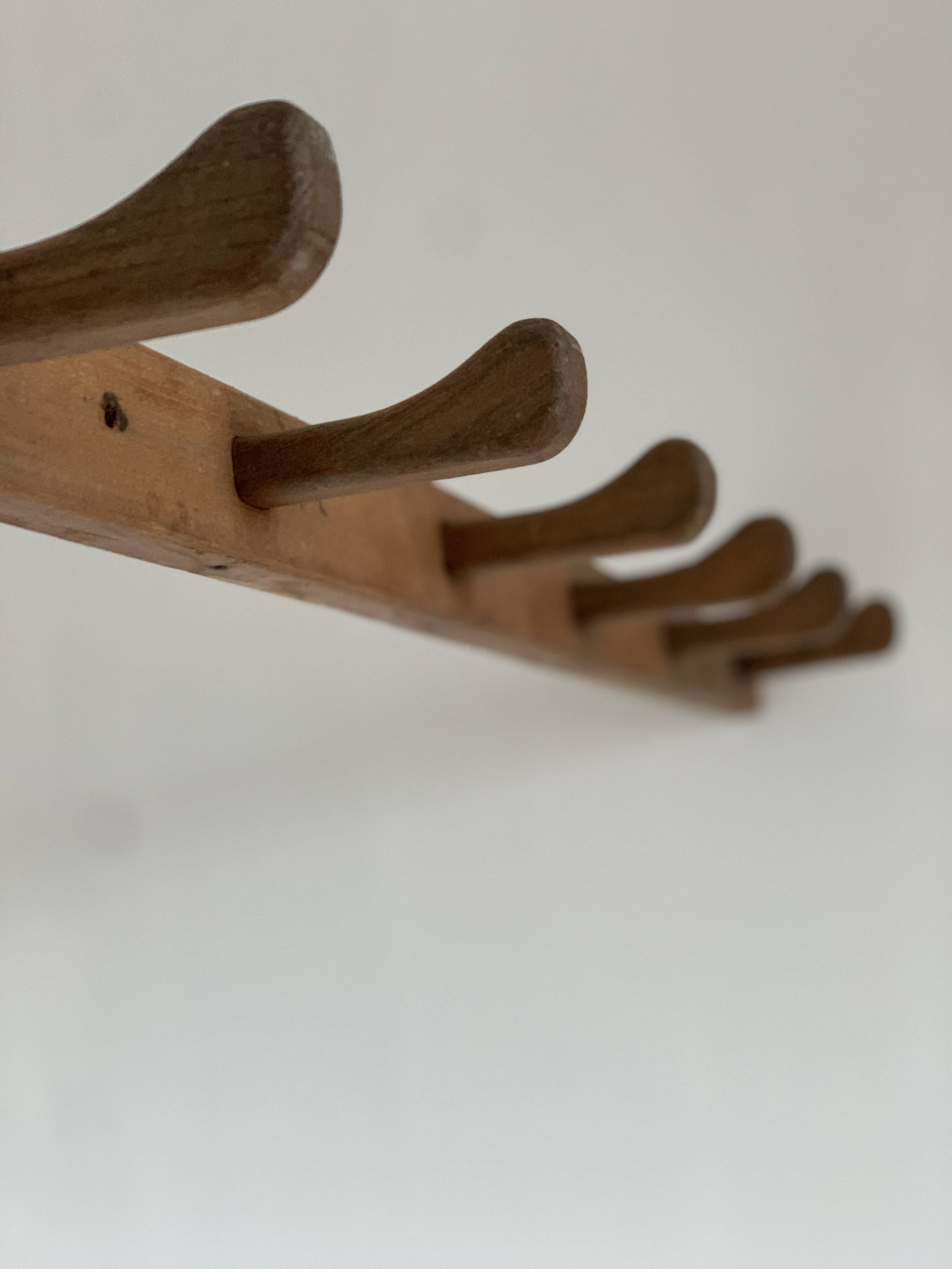Wooden coat rack
