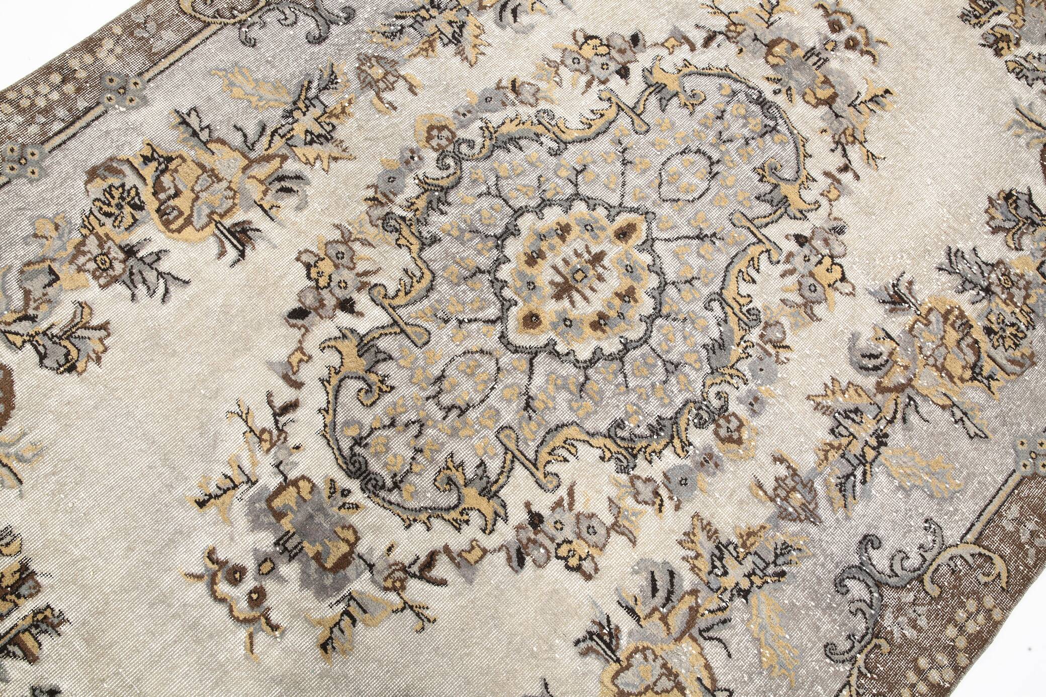 7x10 Rug For Living Room Classic Vintage Turkish Rug, 201x324Cm SK 1871