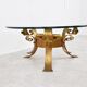 Gilt metal brutalist coffee table, 1960s