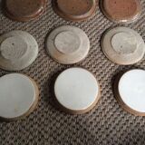 Set of 9 stoneware plates