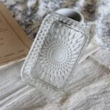 Duralex Lesieur vintage molded glass butter dish