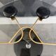 Vintage wall coat rack "Moustache" – 100% Steel – Fully res