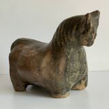 Brutalist ceramic zoomorphic horse shape
