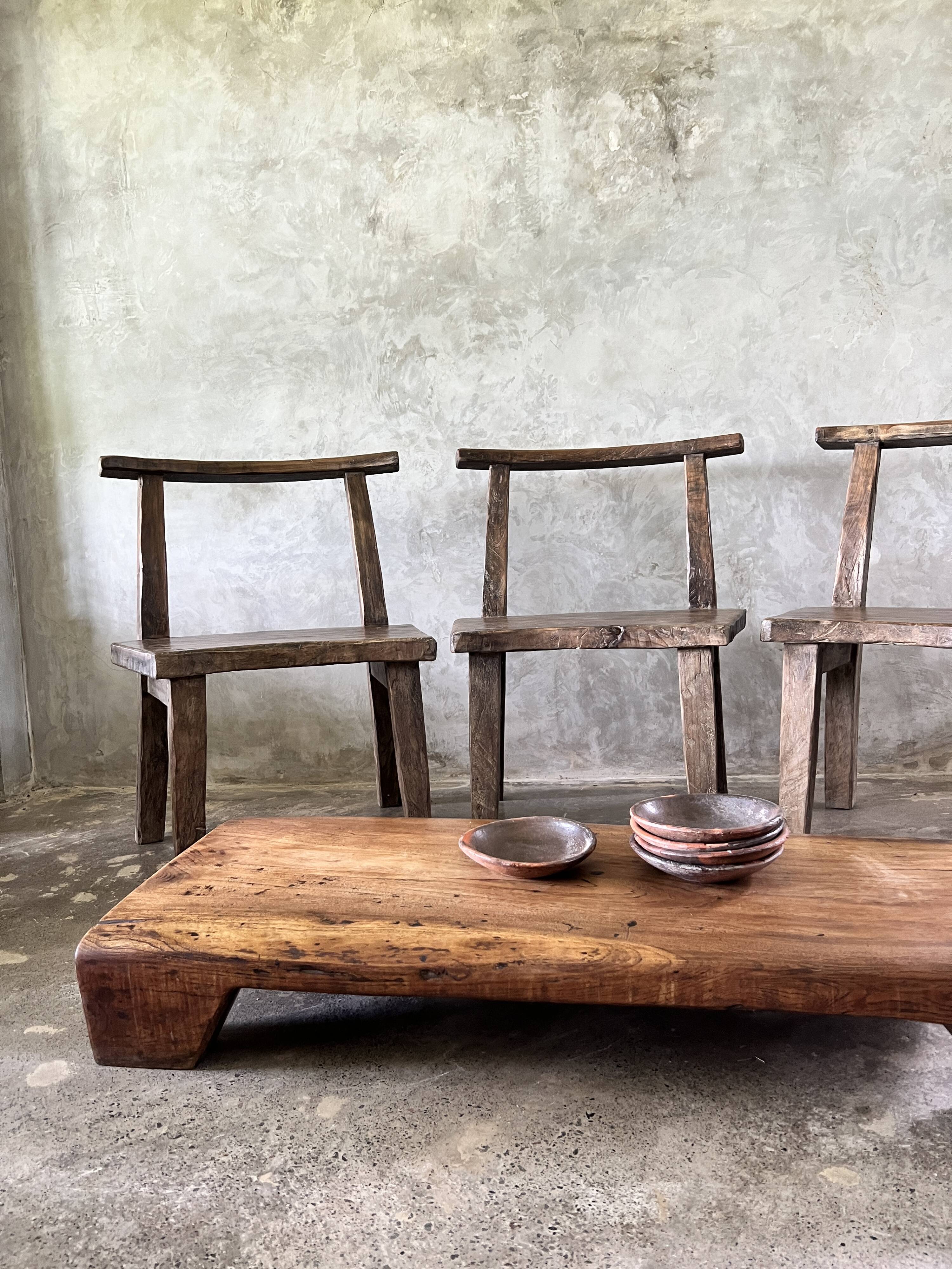 Large old teak chair or armchair H84 L60