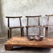 Large old teak chair or armchair H84 L60