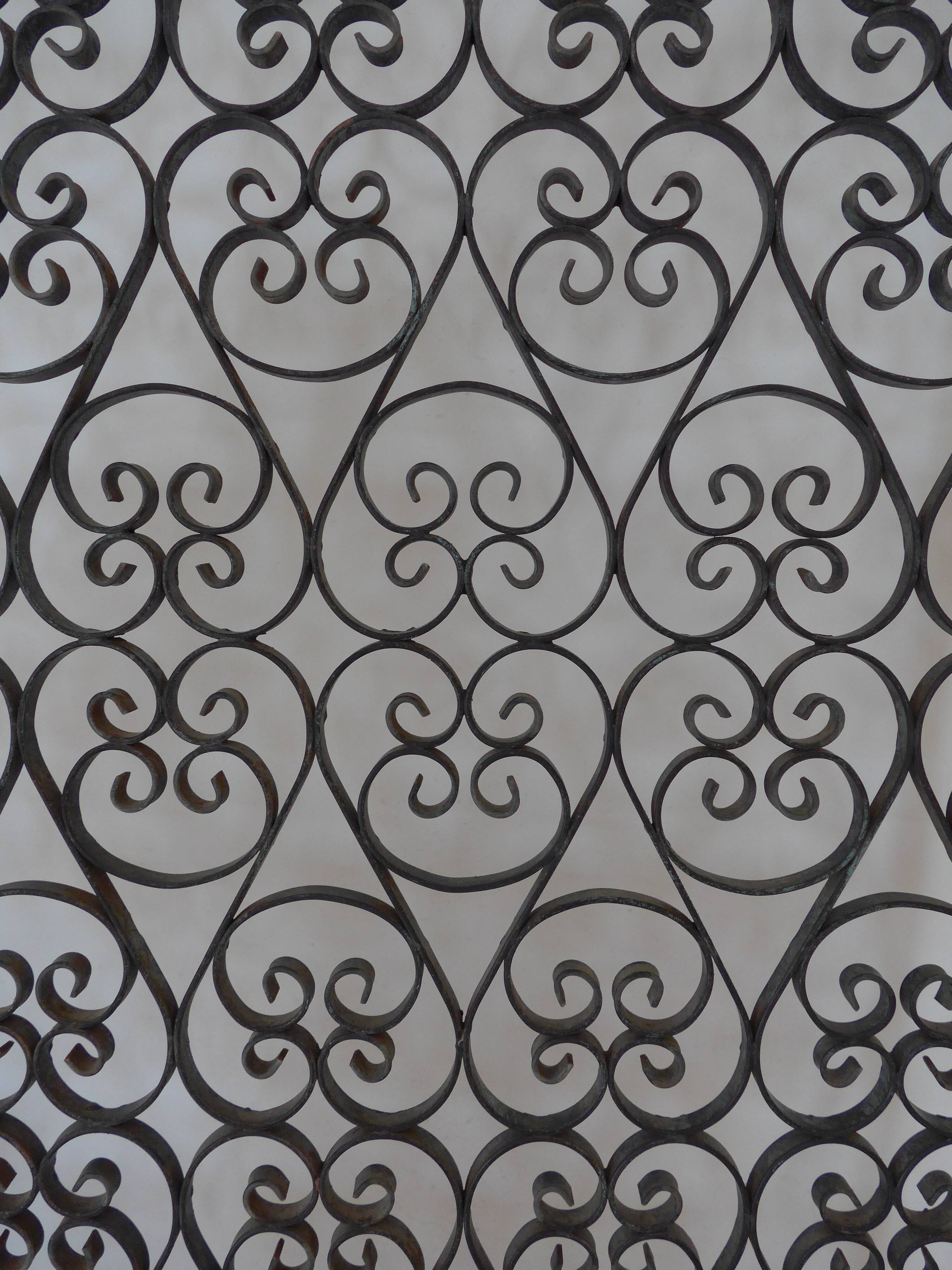 Double wrought iron door