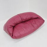 Vintage Raphael Raffel Croissant Sofa in pink leather 1970