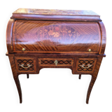 Cylinder desk and marquetry from the end of the 19th century
