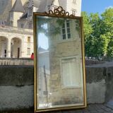 Important 19th Century Beveled Mirror with Pediment - Louis XVI Style - 81cm X 163cm