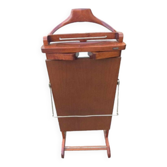 Vintage walnut wood valet from the 50s and 60s