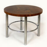 Restored Bauhaus Round Table in Walnut by Robert Slezak, 1930s