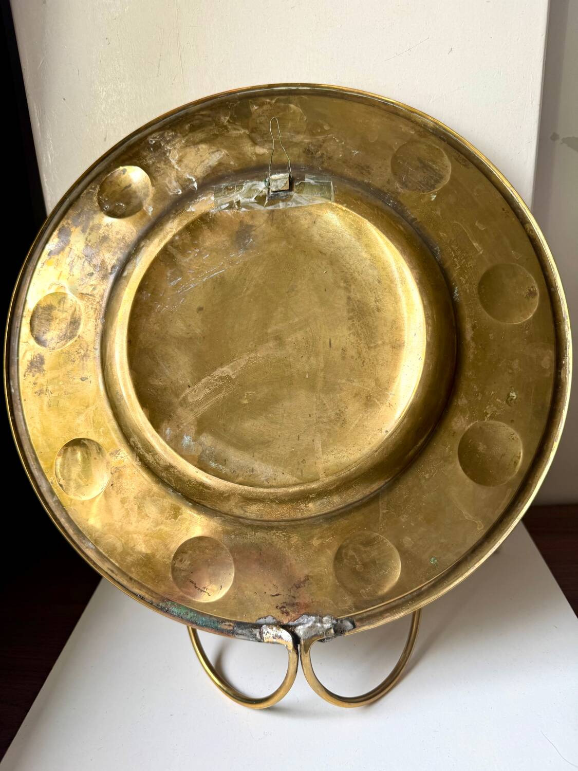 Vintage Wall Double Candle Holder Sconce in Brass