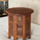 Indian table in wood and brass