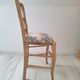 Country chair in blue toile de Jouy