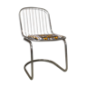 Chaise filaire en métal chromé