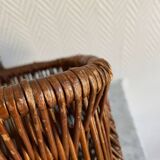 Brown wooden wicker basket