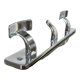 Porte manteau en laiton chromé, moderniste, minimaliste, en inox années 70