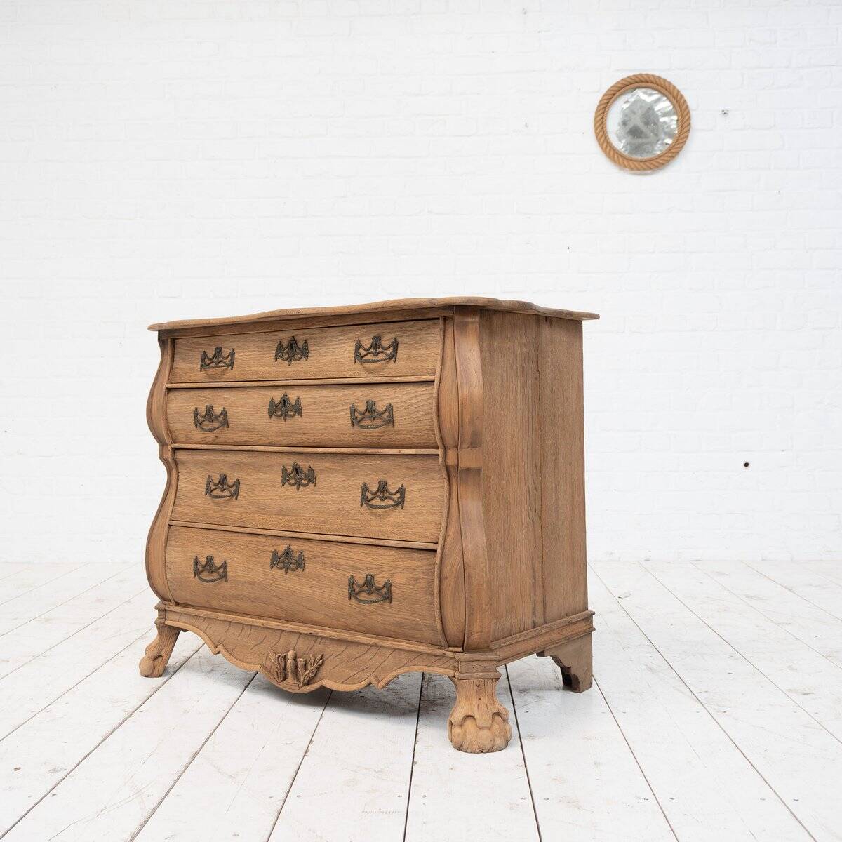 Commode en chêne néerlandais de la fin du 19e siècle, années 1880.