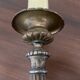 Lampe pique cierge bronze argenté XIXème siècle
