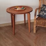 Vintage round wooden serving trolley