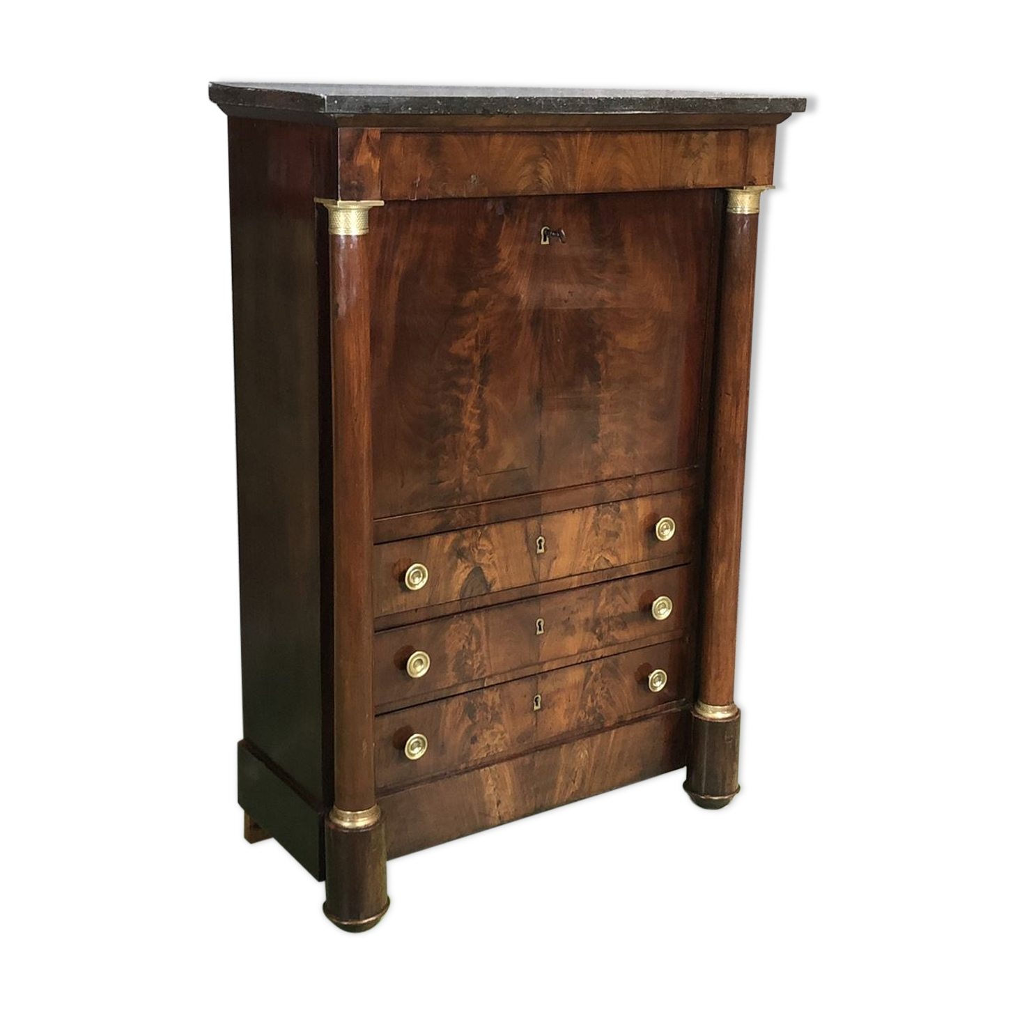 Mahogany empire writing desk 19th century