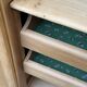 Parisian Art Deco wardrobe, renovated with raw wood.