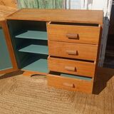 Vintage wooden buffet refurbished – 1 door and 4 drawers