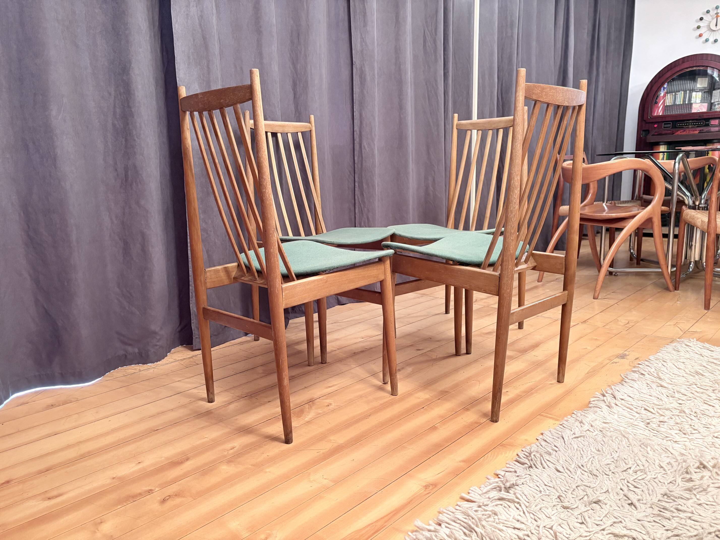 Ensemble de quatre chaises Casala, Allemagne, années 1960.