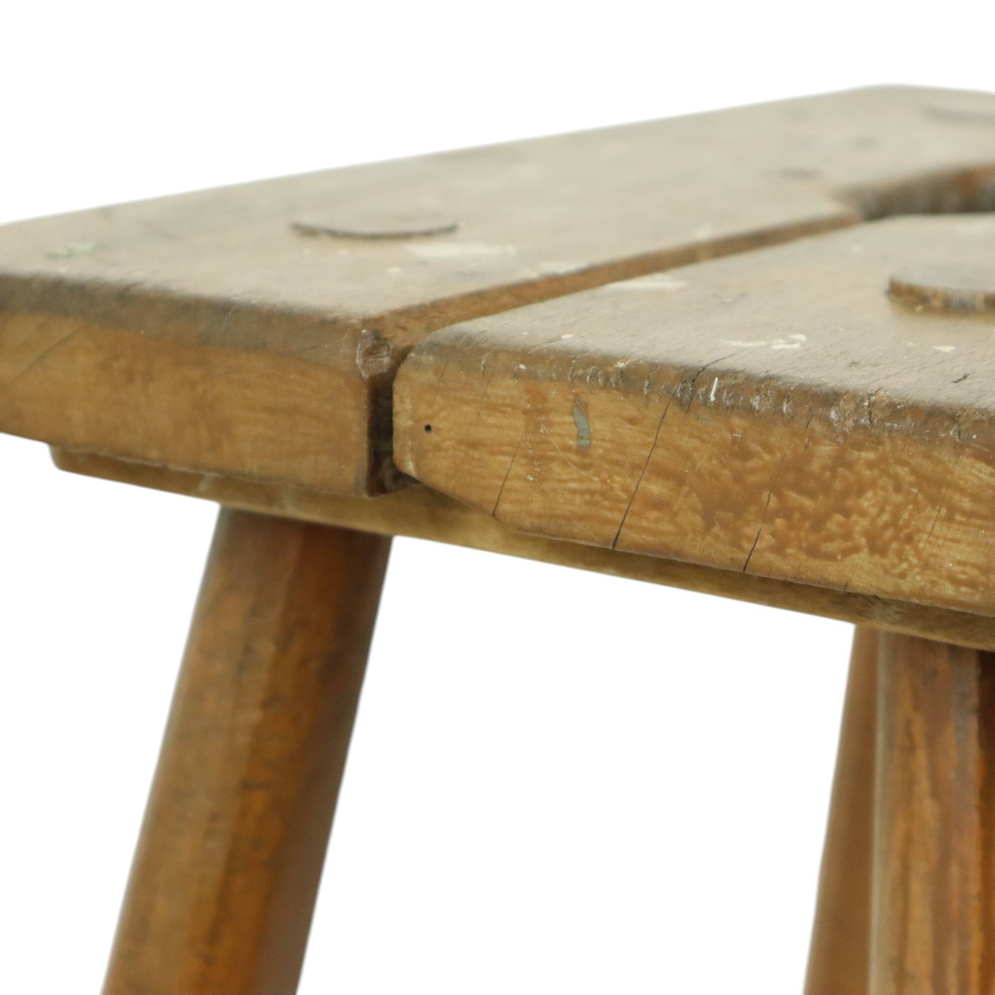 Characterful Milk Stool Solid Wood Stool Rustic