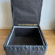 Black leather chest ottoman from Sède