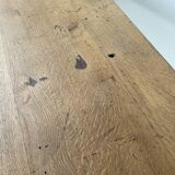 Solid oak work table console 220cm