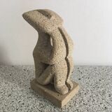 Sculpture the thinker cycladic art