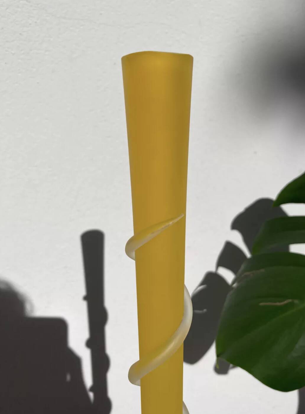 Murano glass soliflore vase 1980