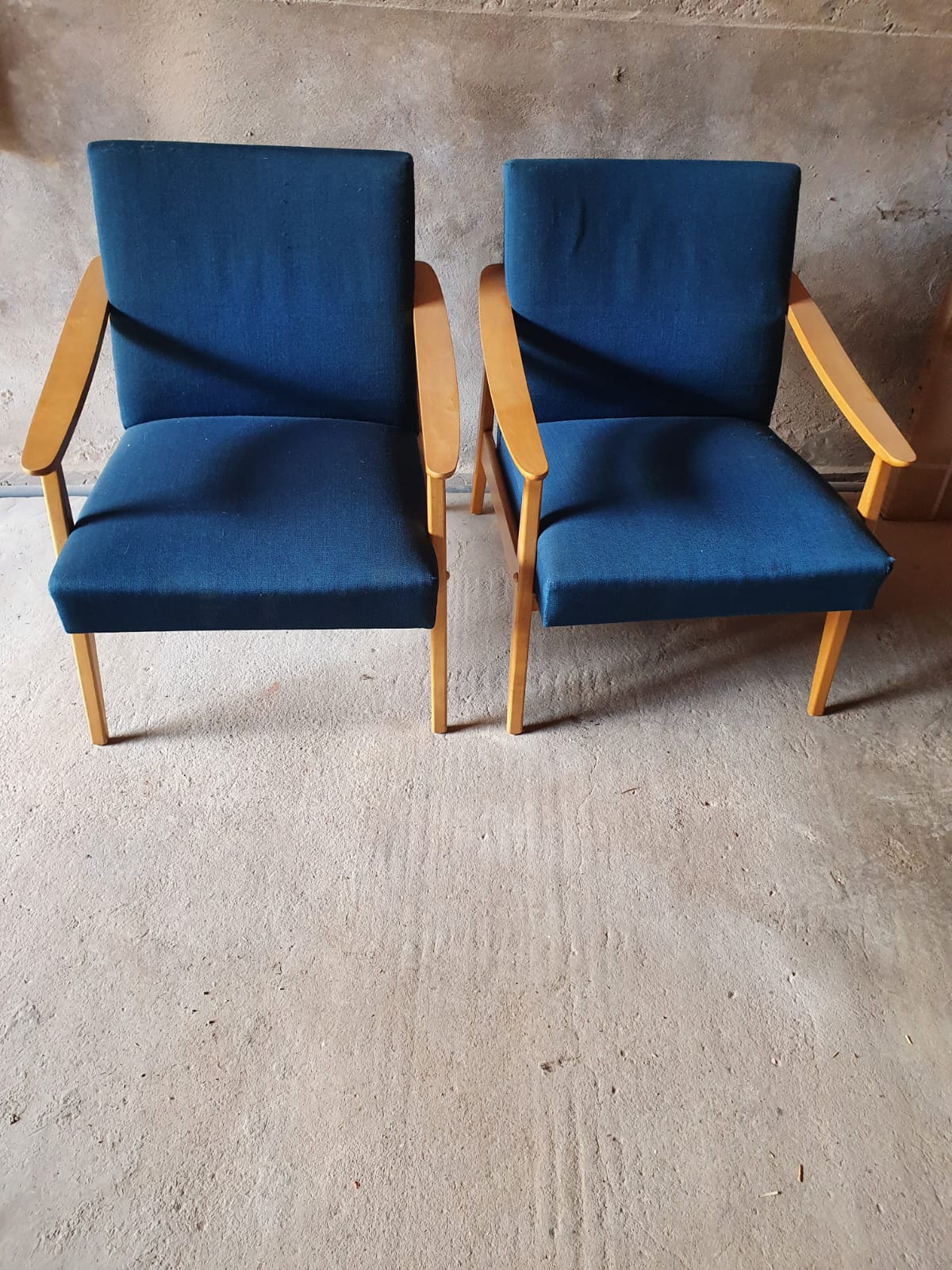 Pair of scandinavian armchairs 1970