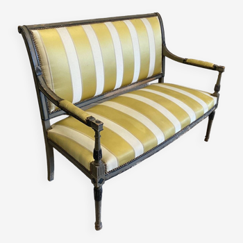Louis XVI style yellow sofa