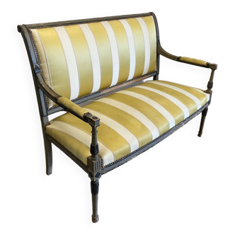 Louis XVI style yellow sofa