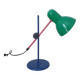 Lampe de bureau style Memphis bleu rouge vert