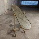 Psyche mirror in vintage gilded bronze