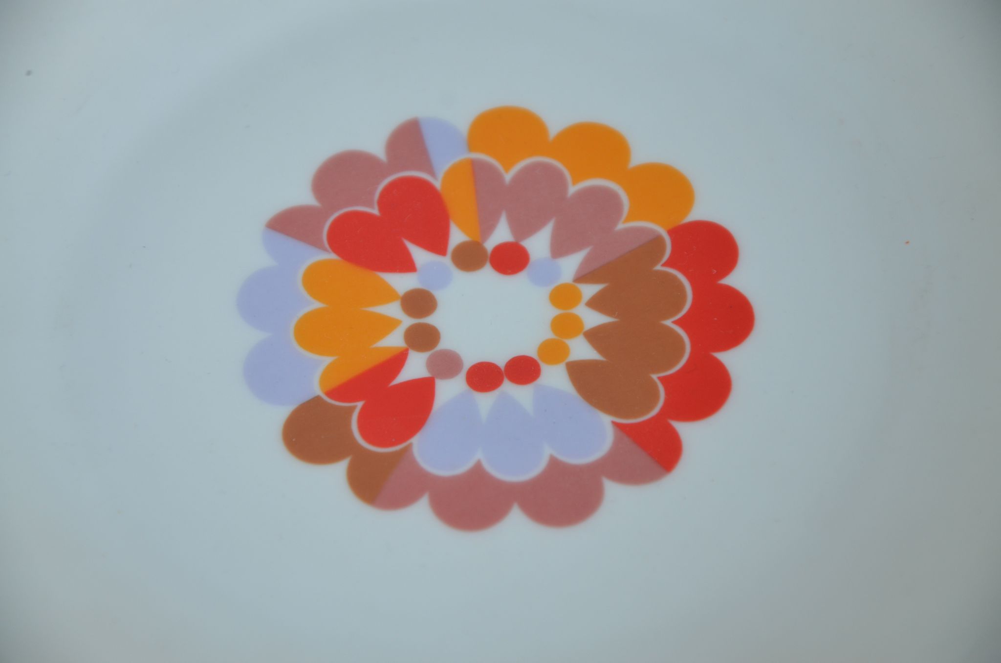 Lot de 6 assiettes à dessert motif graphique