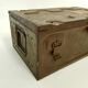 Old crate or military trunk metal patina original vintage canteen