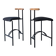 2 postmodern tubular steel bar stools | Rodney Kinsman style | 1980s