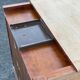 Buffet Louis Philippe deux portes meuble TV rénové en bois massif merisier brut