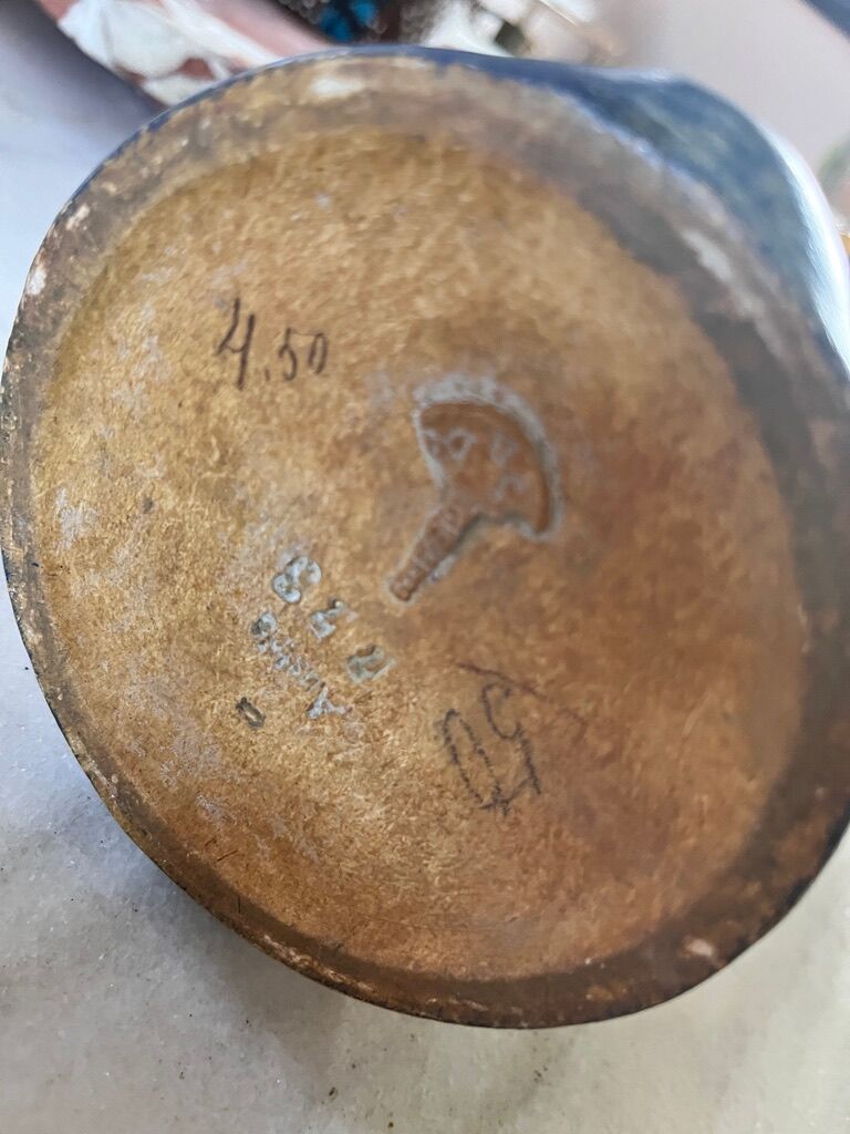 Set vase cup julius dressler ceramic art nouveau austria