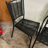 Bamboo metal chair and armchair