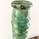Green enamelled terracotta candle holder 50 cm