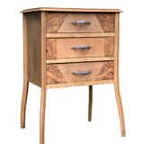 Art Deco chest of drawers in raw wood, 1930