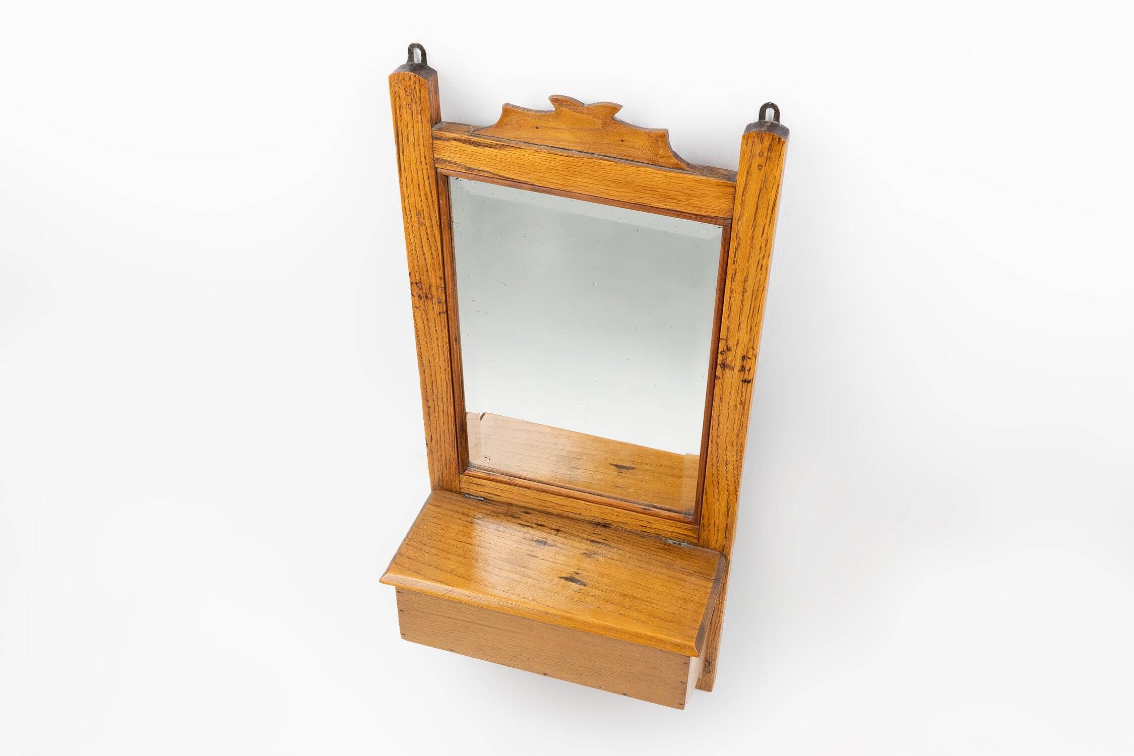Item Name French Wooden Shaving Cabinet with Mirror, 1890s