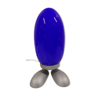 Blue "Fjorton" Dino Egg lamp by Tatsuo Konno for Ikea 1990s